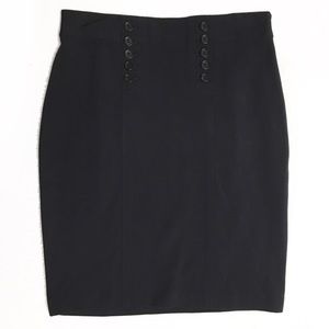 Navy Blue Ann Taylor Stretch Pencil Skirt Size 10